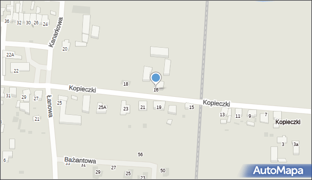 Krotoszyn, Kopieczki, 16, mapa Krotoszyna