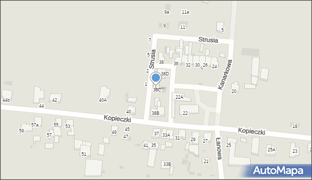 Krotoszyn, Kopieczki, 38C, mapa Krotoszyna