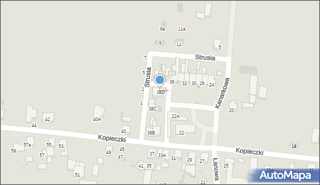 Krotoszyn, Kopieczki, 38D, mapa Krotoszyna
