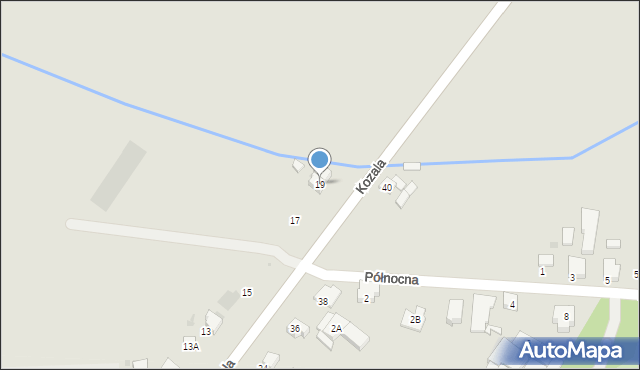 Krotoszyn, Kozala, 19, mapa Krotoszyna