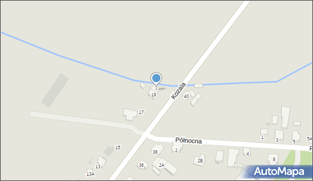 Krotoszyn, Kozala, 21, mapa Krotoszyna