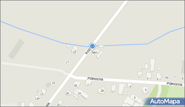 Krotoszyn, Kozala, 42, mapa Krotoszyna