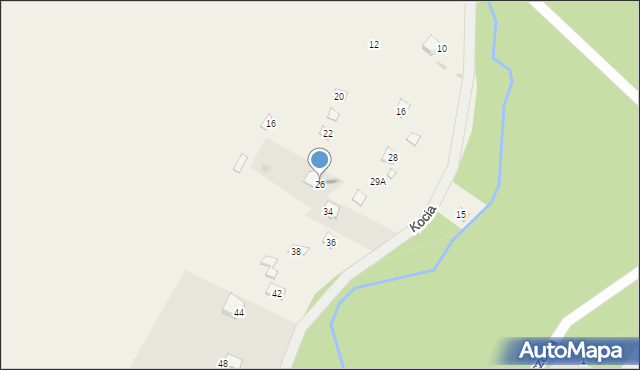 Kruszówiec, Kocia, 26, mapa Kruszówiec