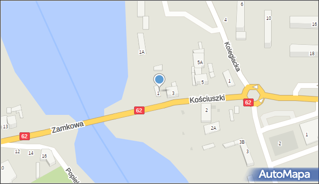 Kruszwica, Kościuszki Tadeusza, gen., 1f, mapa Kruszwica