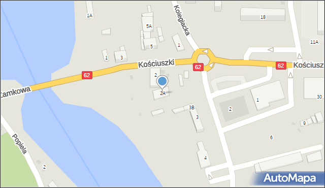 Kruszwica, Kościuszki Tadeusza, gen., 2A, mapa Kruszwica