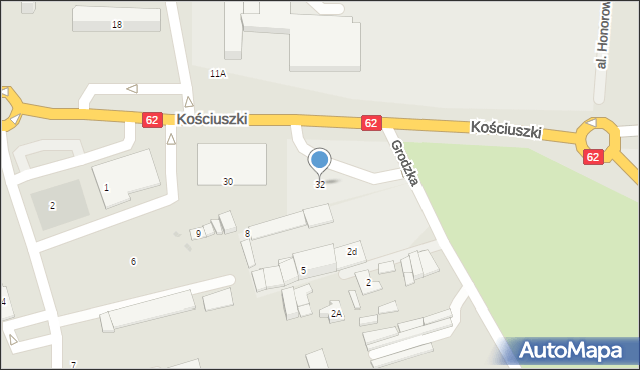 Kruszwica, Kościuszki Tadeusza, gen., 32, mapa Kruszwica