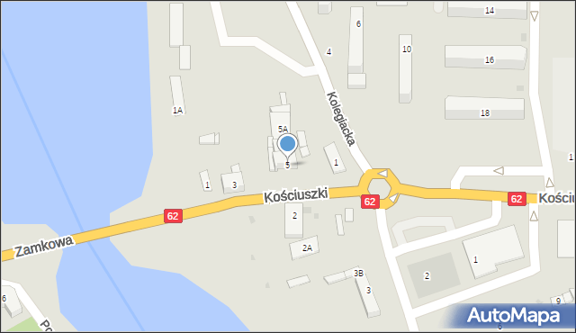 Kruszwica, Kościuszki Tadeusza, gen., 5, mapa Kruszwica