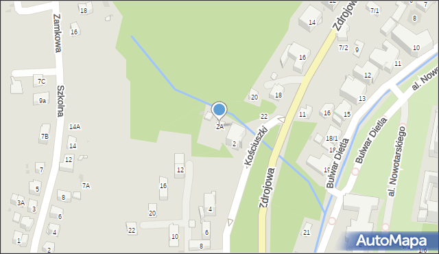 Krynica-Zdrój, Kościuszki Tadeusza, gen., 2A, mapa Krynica-Zdrój