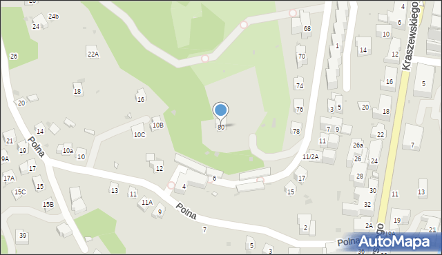 Krynica-Zdrój, Kościuszki Tadeusza, gen., 80, mapa Krynica-Zdrój