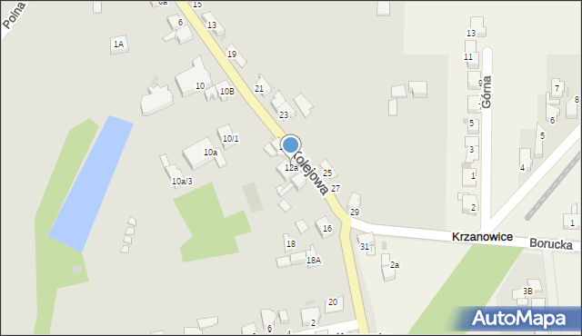 Krzanowice, Kolejowa, 12a, mapa Krzanowice