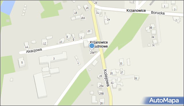 Krzanowice, Kolejowa, 24a, mapa Krzanowice