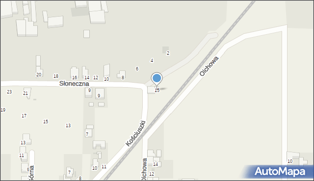 Krzanowice, Kościuszki Tadeusza, gen., 15, mapa Krzanowice