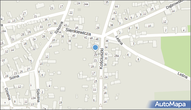 Krzepice, Kościuszki Tadeusza, gen., 23, mapa Krzepice