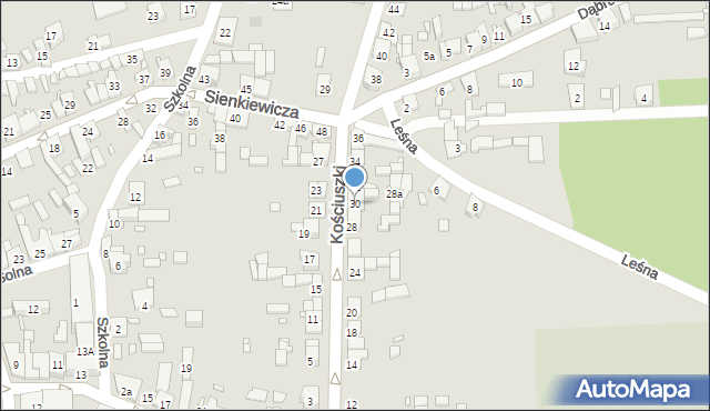 Krzepice, Kościuszki Tadeusza, gen., 30, mapa Krzepice