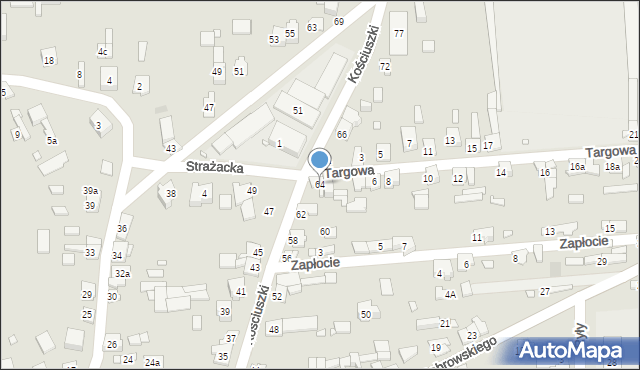 Krzepice, Kościuszki Tadeusza, gen., 64, mapa Krzepice