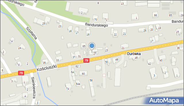 Krzeszowice, Kościuszki Tadeusza, gen., 29, mapa Krzeszowice