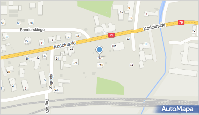 Krzeszowice, Kościuszki Tadeusza, gen., 76A, mapa Krzeszowice