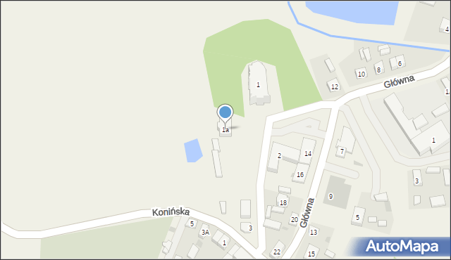 Krzymów, Kościelna, 1a, mapa Krzymów