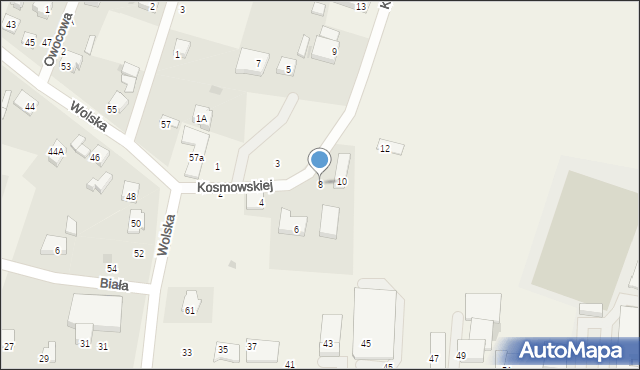 Ksawerów, Kosmowskiej Ireny, 8, mapa Ksawerów