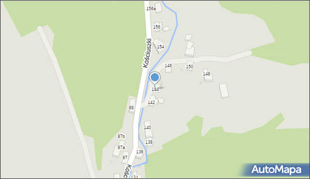 Kudowa-Zdrój, Kościuszki Tadeusza, gen., 144, mapa Kudowa-Zdrój