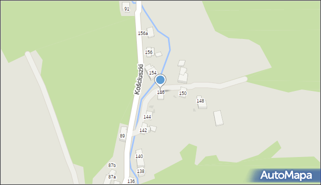 Kudowa-Zdrój, Kościuszki Tadeusza, gen., 146, mapa Kudowa-Zdrój