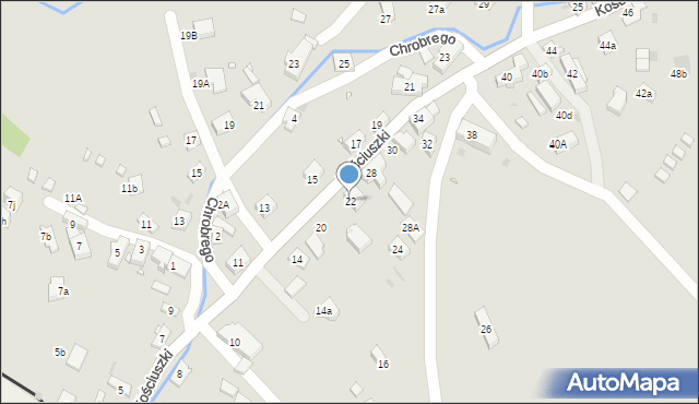 Kudowa-Zdrój, Kościuszki Tadeusza, gen., 22, mapa Kudowa-Zdrój