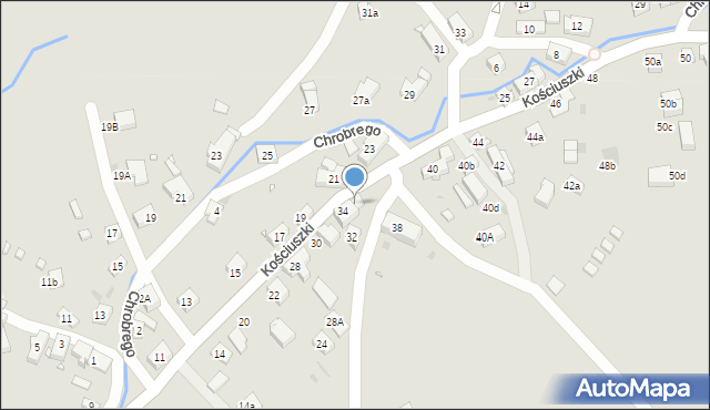 Kudowa-Zdrój, Kościuszki Tadeusza, gen., 36, mapa Kudowa-Zdrój