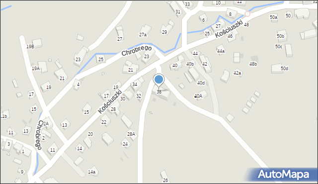 Kudowa-Zdrój, Kościuszki Tadeusza, gen., 38, mapa Kudowa-Zdrój