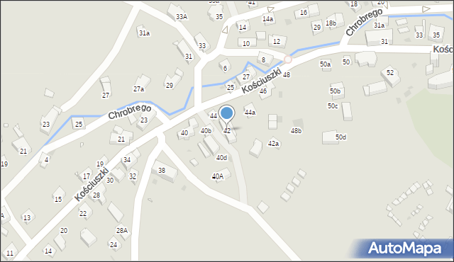 Kudowa-Zdrój, Kościuszki Tadeusza, gen., 42, mapa Kudowa-Zdrój