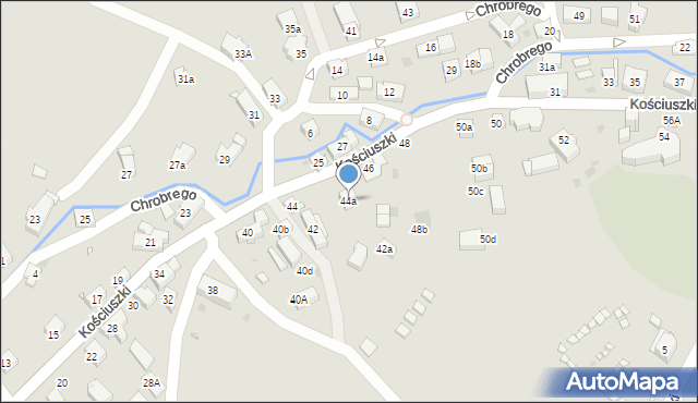 Kudowa-Zdrój, Kościuszki Tadeusza, gen., 44a, mapa Kudowa-Zdrój