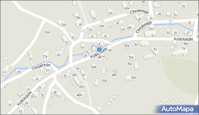 Kudowa-Zdrój, Kościuszki Tadeusza, gen., 46, mapa Kudowa-Zdrój