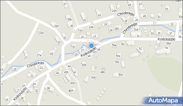 Kudowa-Zdrój, Kościuszki Tadeusza, gen., 46a, mapa Kudowa-Zdrój