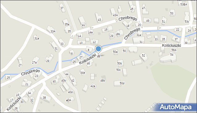 Kudowa-Zdrój, Kościuszki Tadeusza, gen., 48, mapa Kudowa-Zdrój