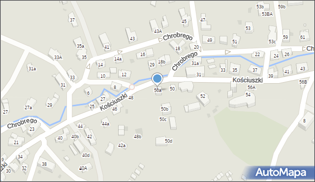 Kudowa-Zdrój, Kościuszki Tadeusza, gen., 50a, mapa Kudowa-Zdrój