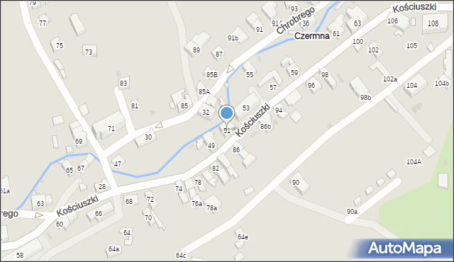 Kudowa-Zdrój, Kościuszki Tadeusza, gen., 51, mapa Kudowa-Zdrój