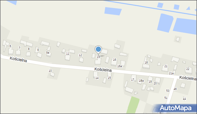 Kuleje, Kościelna, 13, mapa Kuleje