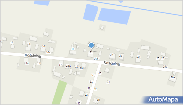 Kuleje, Kościelna, 21, mapa Kuleje