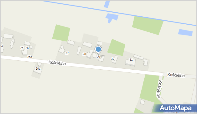 Kuleje, Kościelna, 29, mapa Kuleje