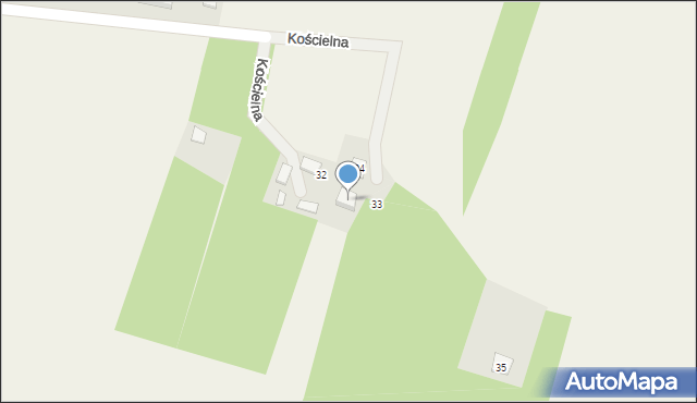 Kuleje, Kościelna, 35, mapa Kuleje