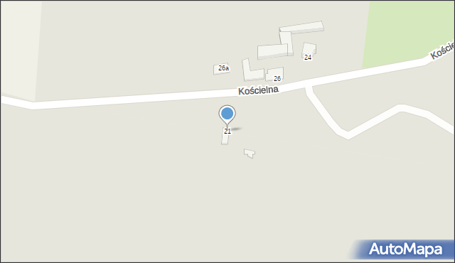 Kunów, Kościelna, 21, mapa Kunów