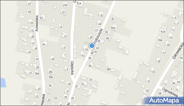 Kurów, Kościuszki Tadeusza, gen., 42, mapa Kurów