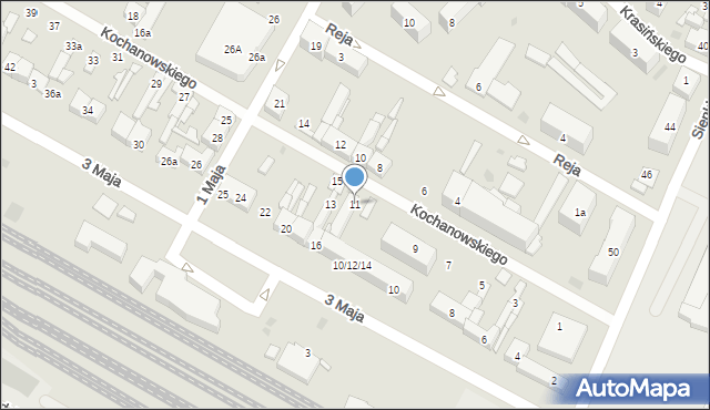 Kutno, Kochanowskiego Jana, 11, mapa Kutno