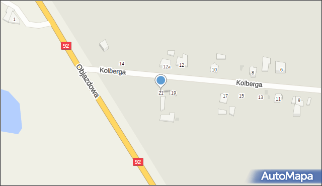 Kutno, Kolberga Oskara, 21, mapa Kutno