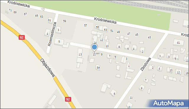 Kutno, Konduktorska, 11, mapa Kutno