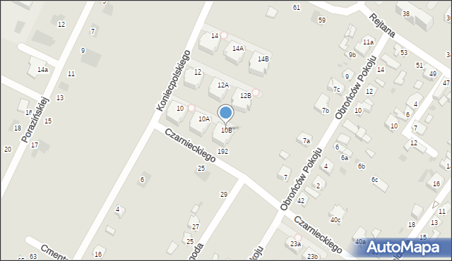 Kutno, Koniecpolskiego Stanisława, 10B, mapa Kutno