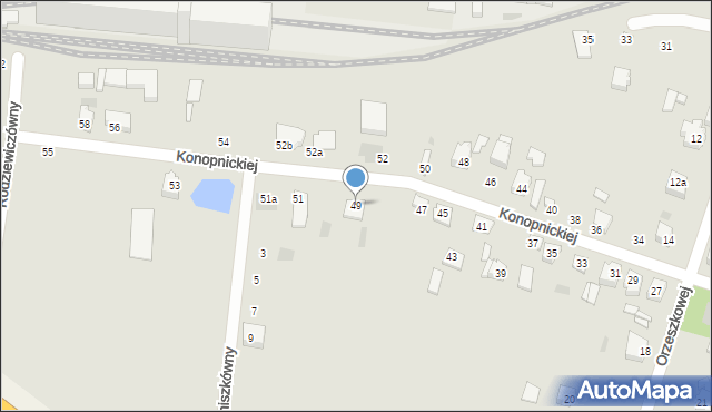 Kutno, Konopnickiej Marii, 49, mapa Kutno