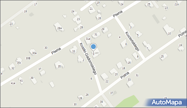 Kutno, Kostki-Gadomskiego Stanisława, 1, mapa Kutno