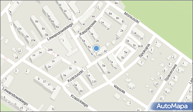 Kuźnia Raciborska, Kościuszki Tadeusza, gen., 6b, mapa Kuźnia Raciborska