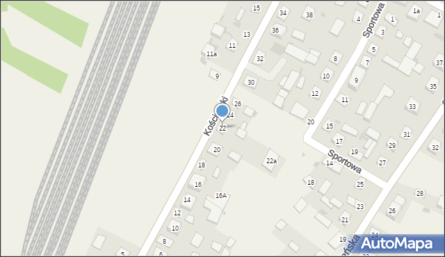 Kuźnica, Kościuszki Tadeusza, gen., 22, mapa Kuźnica