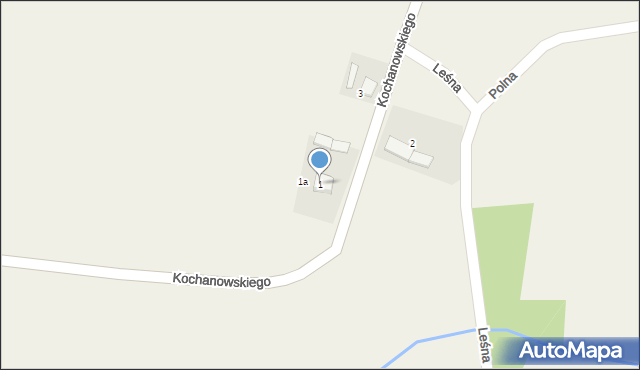 Kuźnica Katowska, Kochanowskiego Jana, 1, mapa Kuźnica Katowska